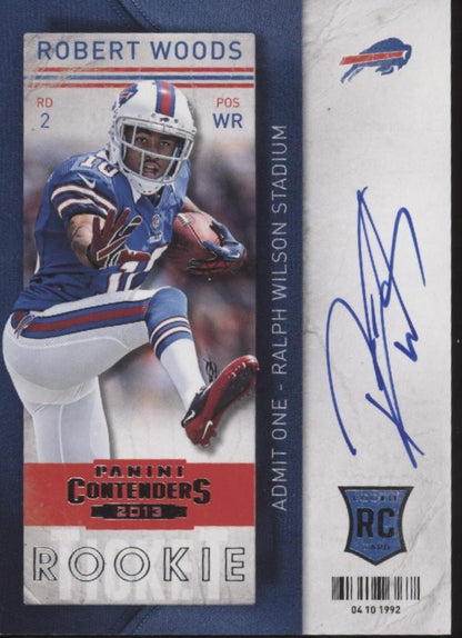 Robert Woods 2013 Panini Contenders Admit One RC Auto #231 - Collector Store LLC