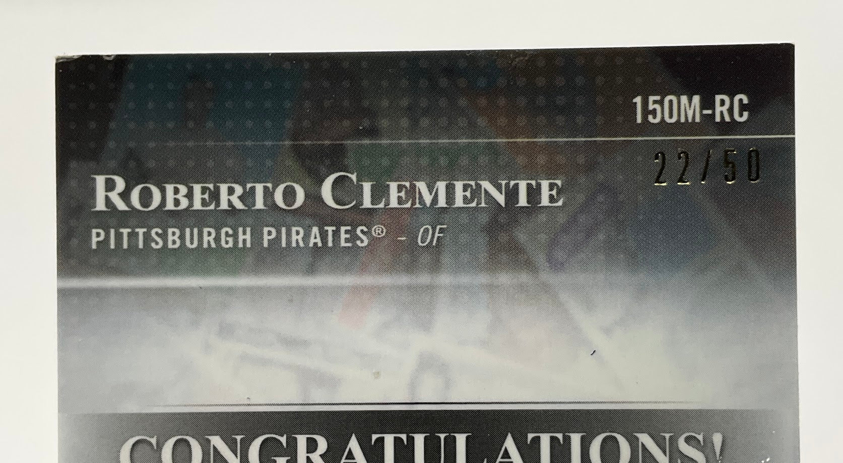Roberto Clemente 2019 Topps Chrome Greatest Cards Reprint Medallion Card 22/50 - Collector Store LLC