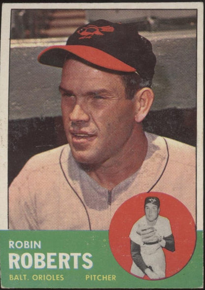 Robin Roberts 1963 Topps #125 Baltimore Orioles VG - Collector Store LLC