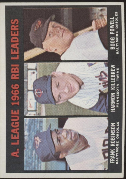 Robinson / Killebrew / Powell 1967 Topps RBI Leaders #241 VG #3 - Collector Store LLC