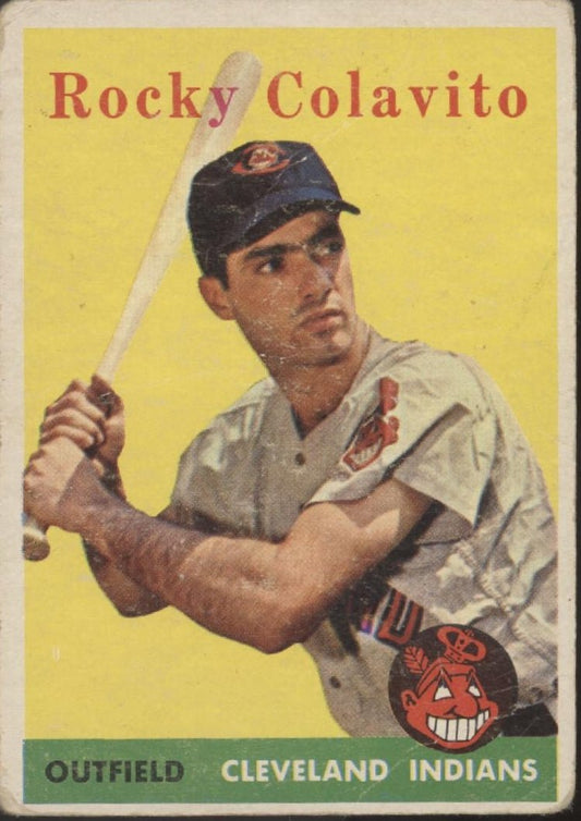 Rocky Colavito 1958 Topps #368 Cleveland Indians GD - Collector Store LLC