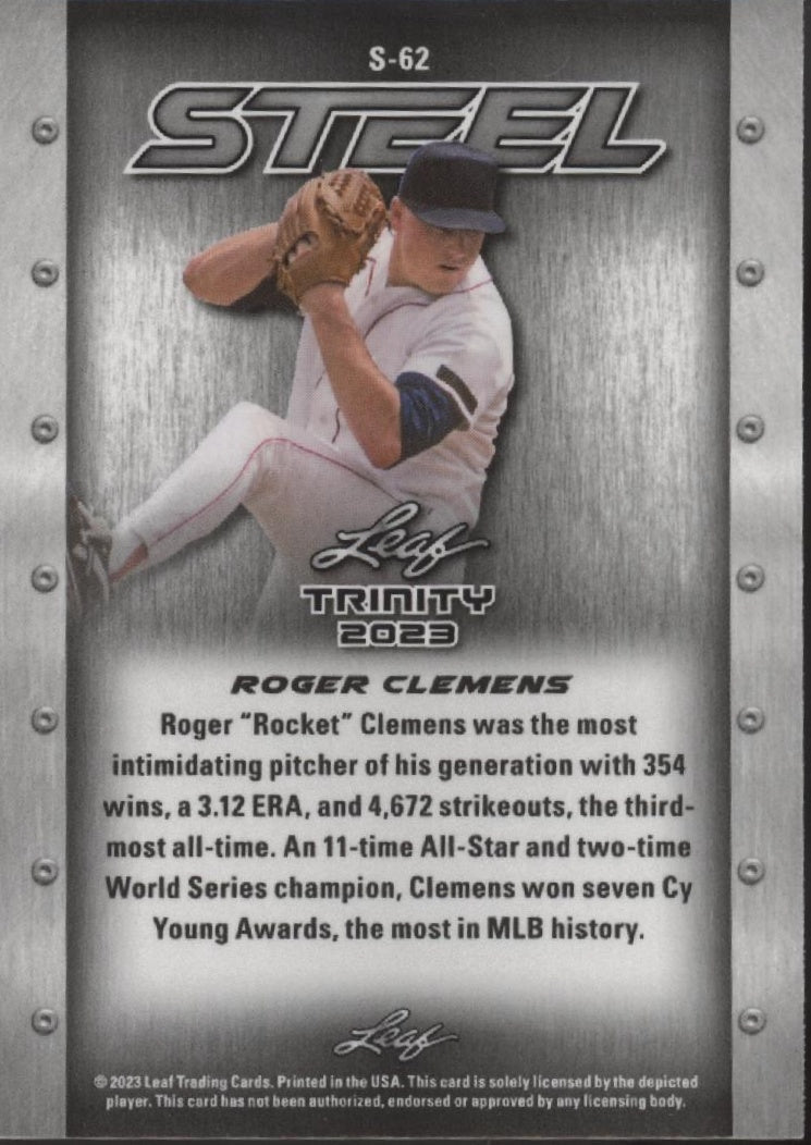 Roger Clemens 2023 Leaf Trinity Steel #S - 62 - Collector Store LLC