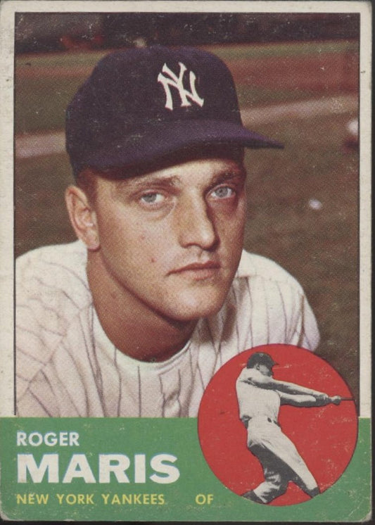 Roger Maris 1963 Topps #120 New York Yankees VG - Collector Store LLC