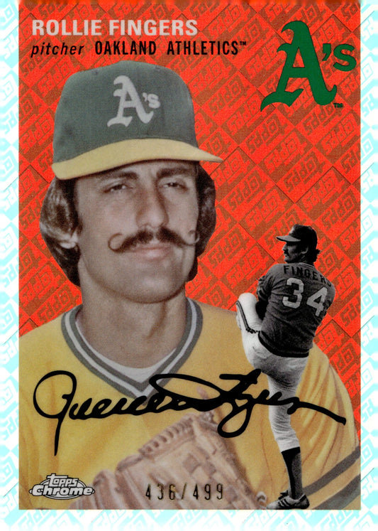 Rollie Fingers 2023 Topps Chrome Platinum Red Logo Refractor 436/499 #47 - Collector Store LLC