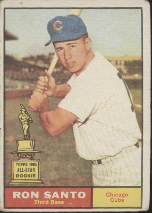 Ron Santo 1961 Topps RC #35 Chicago Cubs VG #2 - Collector Store LLC