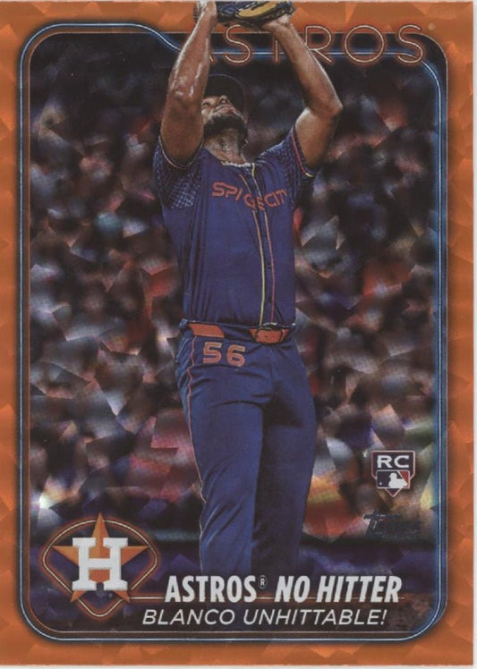 Ronel Blanco 2024 Topps Update Series No Hitter Orange Foilboard RC 011/299 - Collector Store LLC