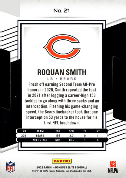 Roquan Smith 2022 Panini Donruss Elite Die - Cut Aspirations Red 23/24 #21 - Collector Store LLC