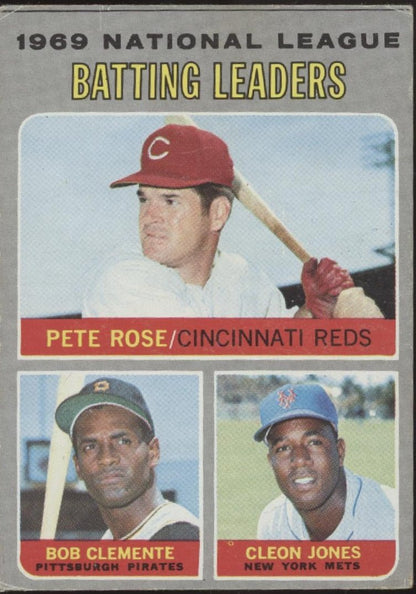 Rose / Clemente / Jones 1970 Topps Batting Leaders #61 VG - Collector Store LLC