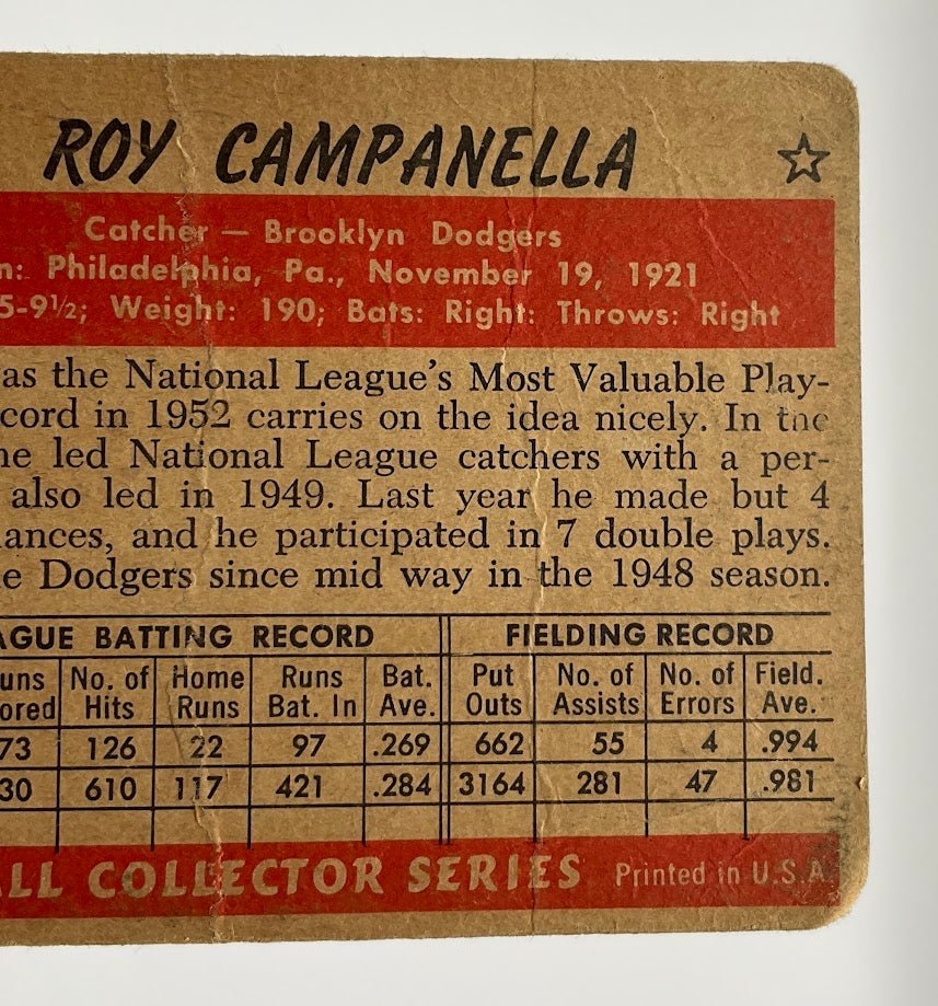 Roy Campanella 1953 Bowman #46 Brooklyn Dodgers PR - Collector Store LLC