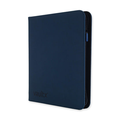 Vaultx 12-Pocket Exo-Tec Zip Binder - Royal Blue
