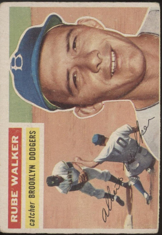 Rube Walker 1956 Topps #333 Brooklyn Dodgers VG - Collector Store LLC