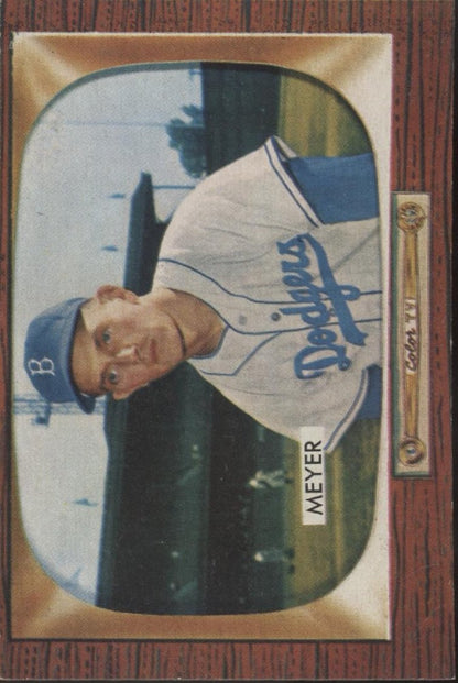 Russ Meyer 1955 Bowman #196 Brooklyn Dodgers EX #1 - Collector Store LLC