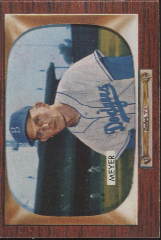 Russ Meyer 1955 Bowman #196 Brooklyn Dodgers EX #2 - Collector Store LLC