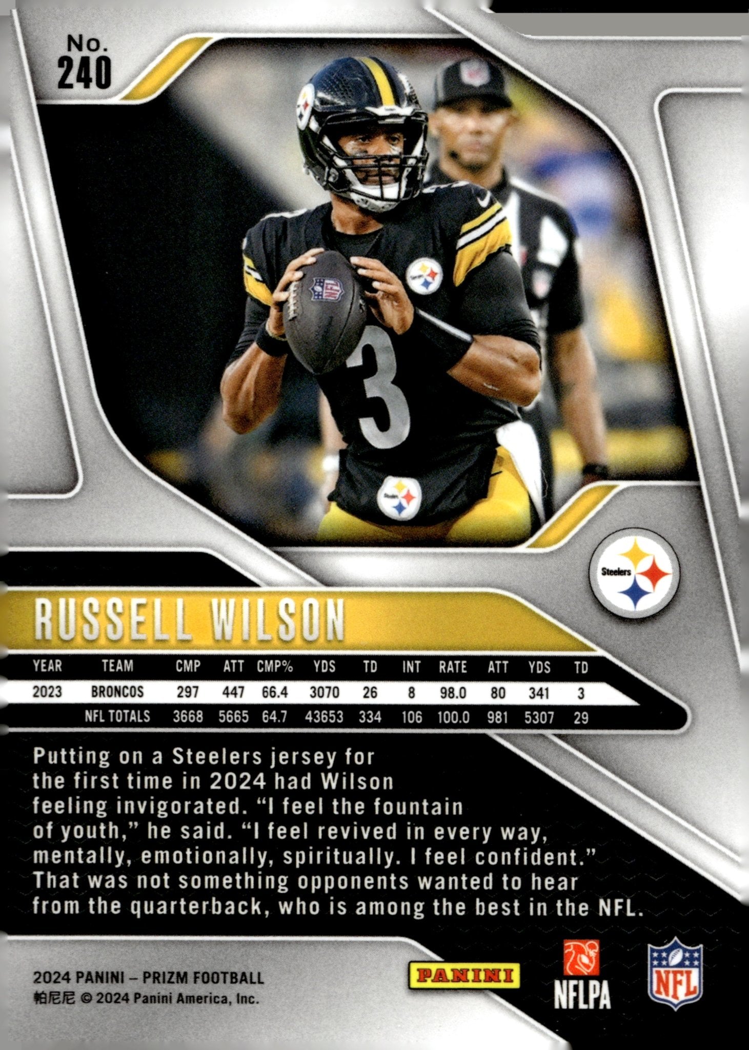 Russell Wilson 2024 Panini Prizm #240 - Collector Store LLC