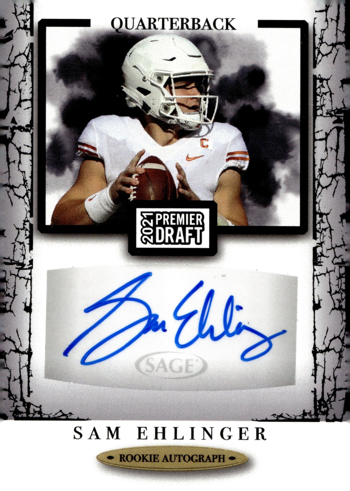 Sam Ehlinger 2021 Sage Premier Draft RC Auto #A28 - Collector Store LLC