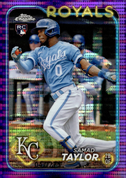 Samad Taylor 2024 Topps Chrome Purple Pulsar Refractor 047/275 #243 - Collector Store LLC