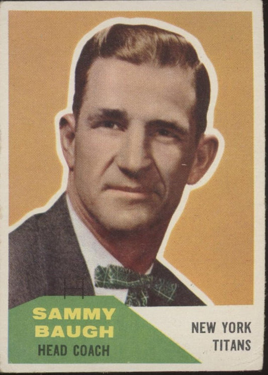 Sammy Baugh 1960 Fleer #20 New York Titans VG - EX - Collector Store LLC