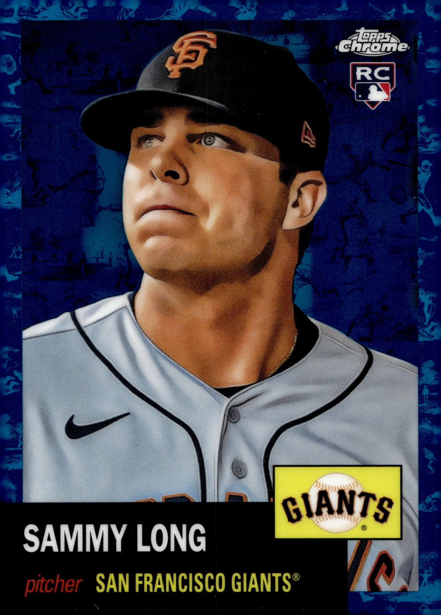 Sammy Long 2022 Topps Chrome Platinum Blue & White Refractor RC 186/199 #486 - Collector Store LLC