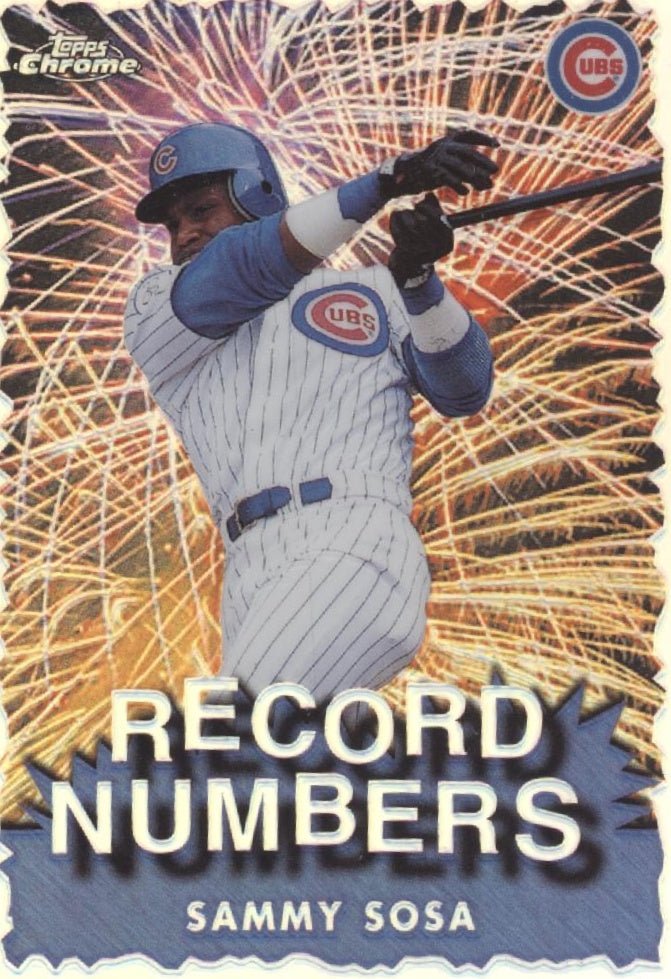 Sammy Sosa 1999 Topps Chrome Record Numbers Refractor #RN5 - Collector Store LLC