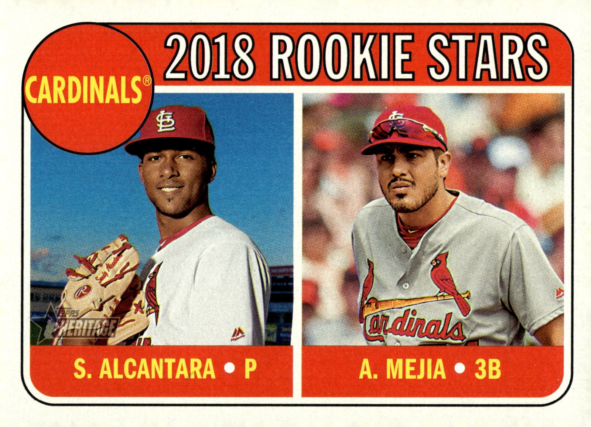 Sandy Alcantara / Alex Mejia 2018 Topps Heritage Rookie Stars RC #14 - Collector Store LLC