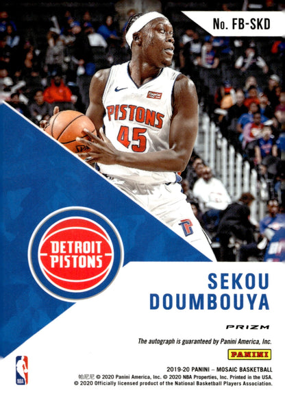 Sekou Doumboya 2019 - 20 Panini Mosaic Fast Break Prizm Auto #FB - SKD - Collector Store LLC