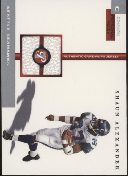 Shaun Alexander 2005 Topps Pristine Common Personal Pieces Swatch 0650/1000 - Collector Store LLC