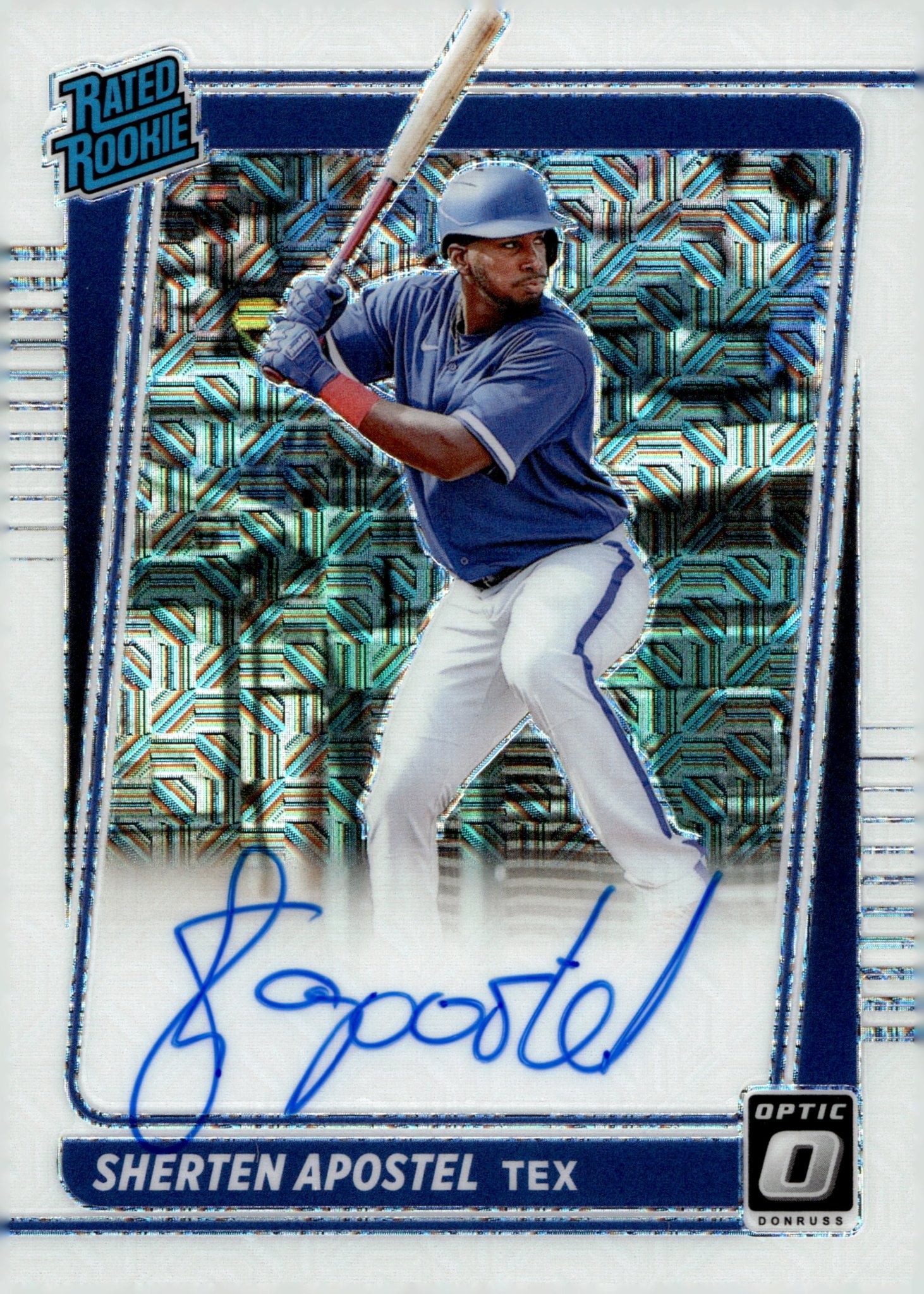 Sherten Apostel 2021 Panini Donruss Optic Rated Rookie Mojo Prizm RC Auto 82/99 - Collector Store LLC