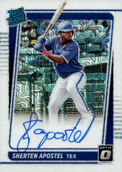 Sherten Apostel 2021 Panini Donruss Optic Rated Rookie Mojo Prizm RC Auto 82/99 - Collector Store LLC