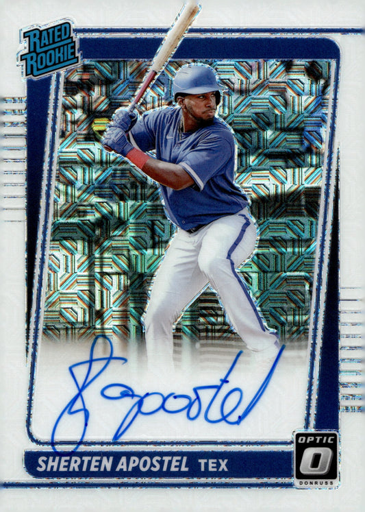 Sherten Apostel 2021 Panini Donruss Optic Rated Rookie Mojo Prizm RC Auto 82/99 - Collector Store LLC