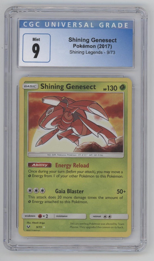 Shining Genesect Pokemon Shining Legends #9 CGC 9 - Collector Store LLC