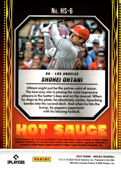Shohei Ohtani 2022 Panini Mosaic Hot Sauce #HS - 6 - Collector Store LLC