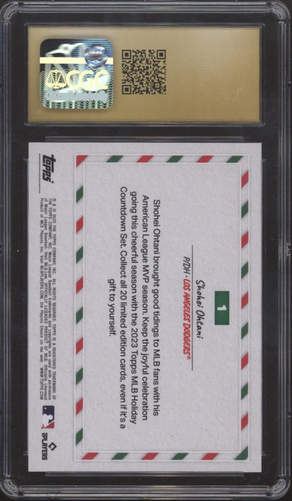 Shohei Ohtani 2023 Topps Holiday Countdown #1 CGC 10 - Collector Store LLC