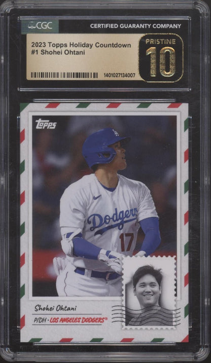 Shohei Ohtani 2023 Topps Holiday Countdown #1 CGC 10 - Collector Store LLC