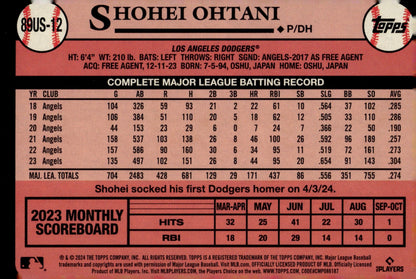 Shohei Ohtani 2024 Topps Update Series 35th Anniversary #89US - 12 - Collector Store LLC