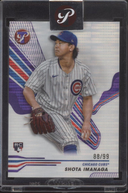 Shota Imanaga 2024 Topps Pristine Purple Pulsar Refractor RC 88/99 #48 - Collector Store LLC