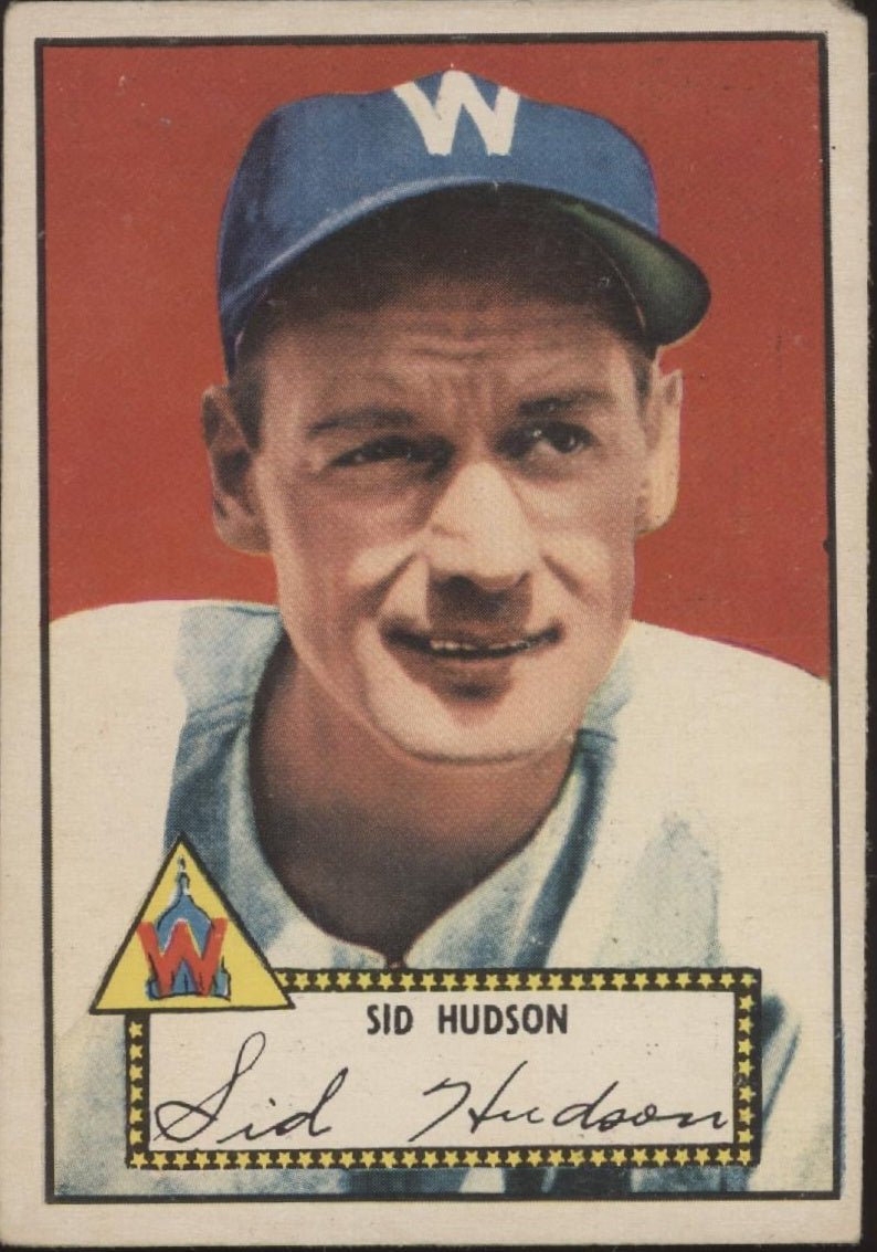 Sid Hudson 1952 Topps #60 Washington Senators VG - Collector Store LLC