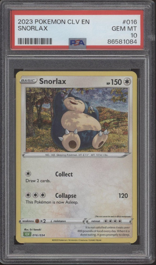 Snorlax Pokemon TCG Classic Collection #016 PSA 10 - Collector Store LLC