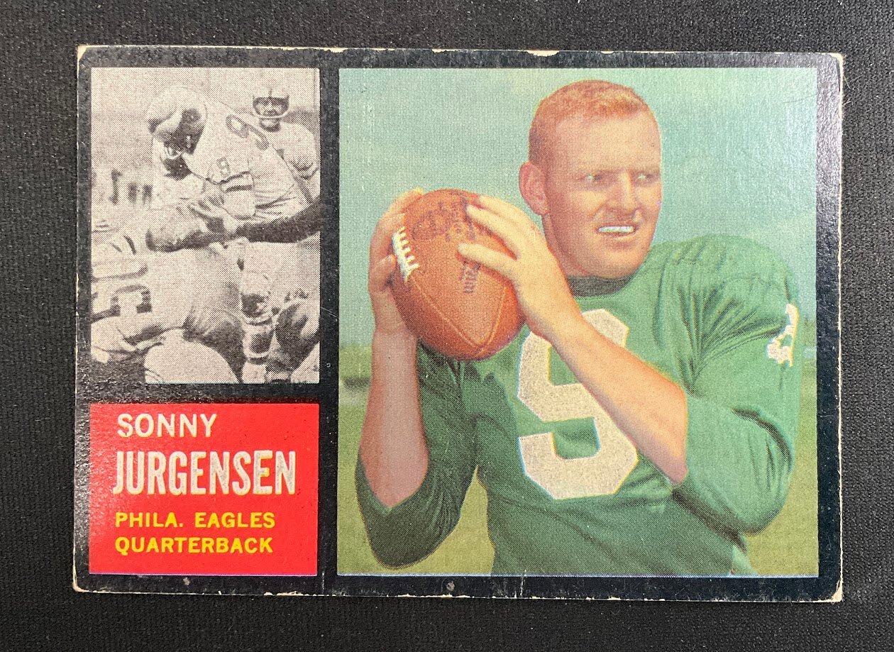 Sonny Jurgensen 1962 Topps #115 Philadelphia Eagles VG - Collector Store LLC