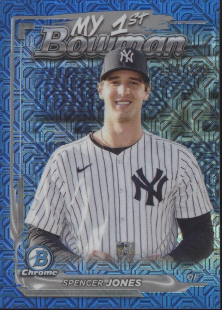 Spencer Jones 2024 Bowman Chrome My 1st Bowman Blue Mojo Refractor 107/150 - Collector Store LLC