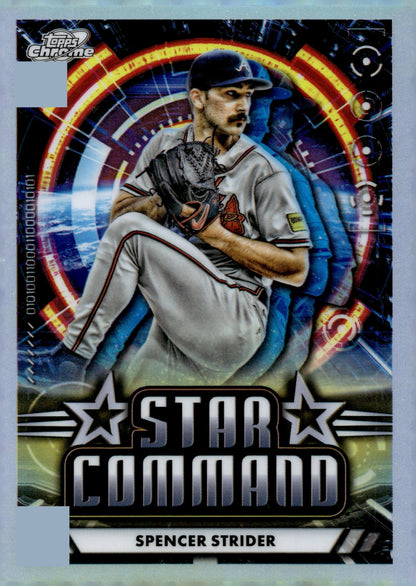 Spencer Strider 2024 Topps Chrome Cosmic Star Command Refractor #SC - 19 - Collector Store LLC