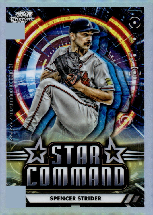 Spencer Strider 2024 Topps Chrome Cosmic Star Command Refractor #SC - 19 - Collector Store LLC