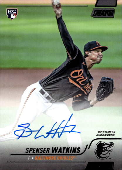 Spenser Watkins 2022 Topps Chrome Stadium Club Black RC Auto 09/25 #SCBA - SW - Collector Store LLC