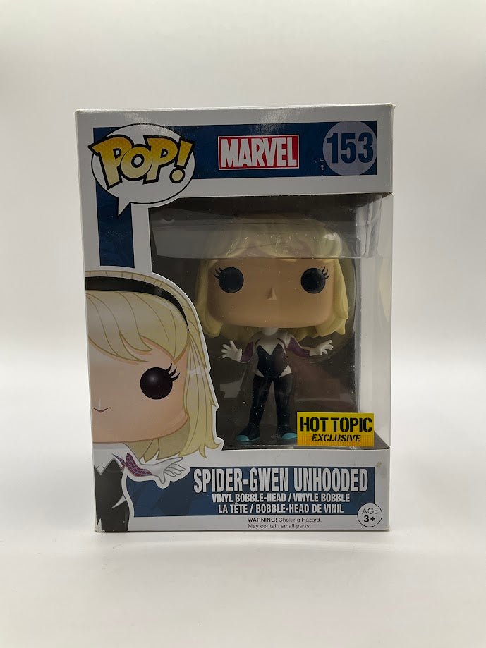 Spider - Gwen Unhooded Funko Pop! Marvel #153 Hot Topic Exclusive - Collector Store LLC