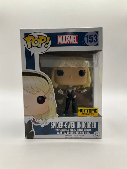 Spider - Gwen Unhooded Funko Pop! Marvel #153 Hot Topic Exclusive - Collector Store LLC