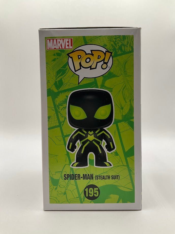 Spider - Man (Stealth Suit) Funko Pop! Marvel #195 GITD Hot Topic Exclusive - Collector Store LLC