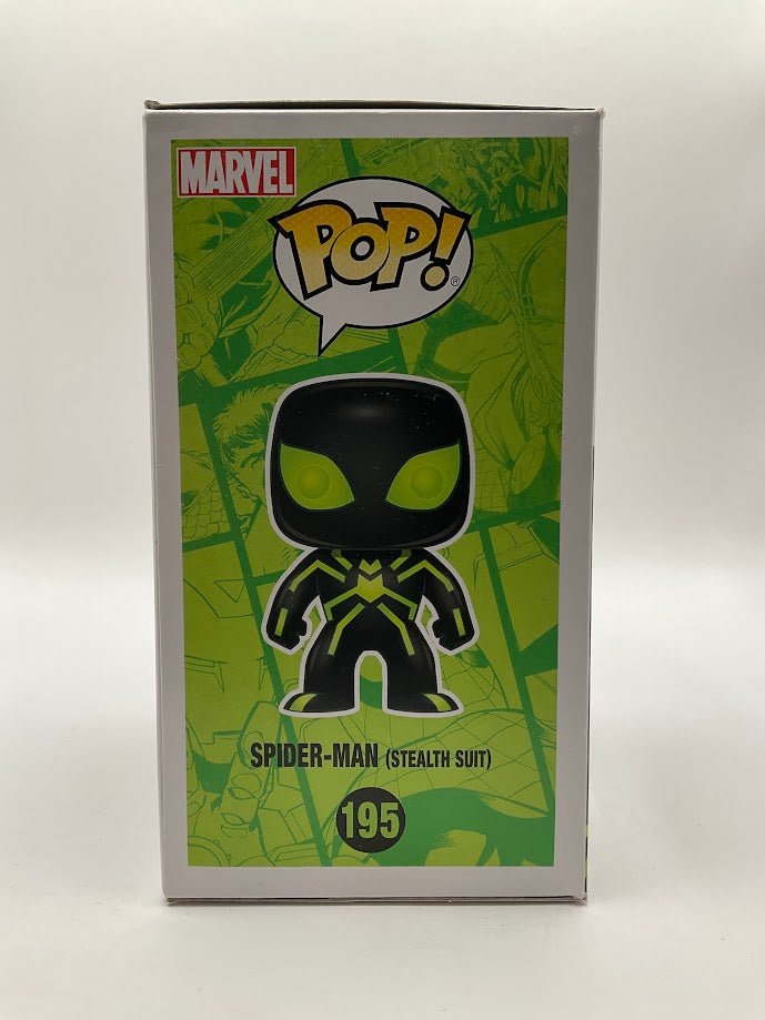 Spider - Man (Stealth Suit) Funko Pop! Marvel #195 GITD Hot Topic Exclusive - Collector Store LLC