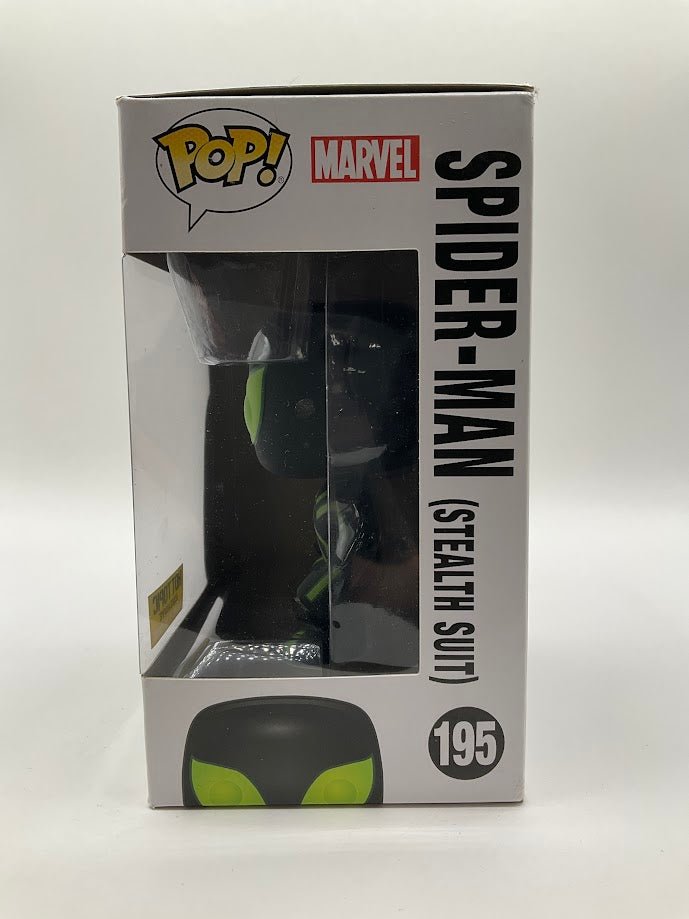 Spider - Man (Stealth Suit) Funko Pop! Marvel #195 GITD Hot Topic Exclusive - Collector Store LLC