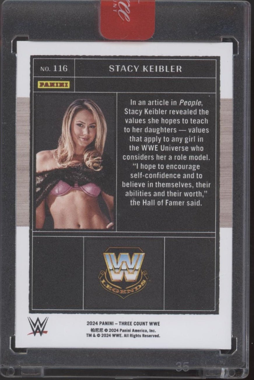 Stacy Keibler 2024 Panini Three Count Refractor 2/8 #116 - Collector Store LLC