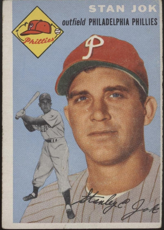 Stan Jok 1954 Topps RC #196 Philadelphia Phillies VG - Collector Store LLC