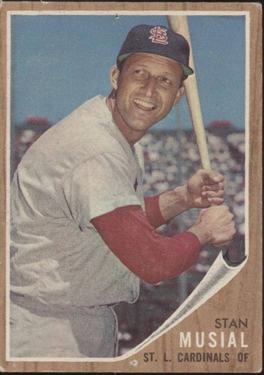 Stan Musial 1962 Topps #50 St. Louis Cardinals VG - Collector Store LLC